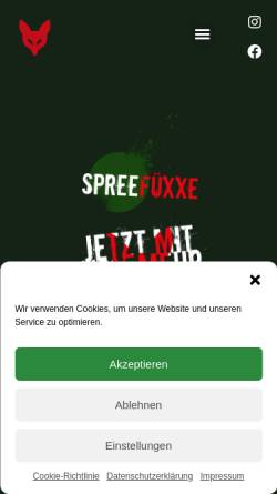 Vorschau der mobilen Webseite www.spreefuexxe.de, Die Spreefüxxe - Frauenhandball