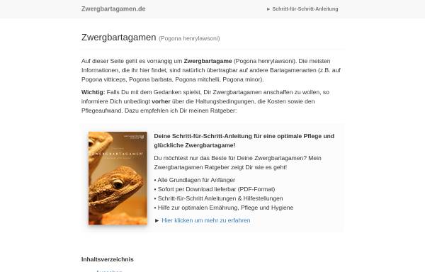 Vorschau von www.zwergbartagamen.de, Zwergbartagamen.de