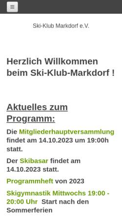 Vorschau der mobilen Webseite www.ski-klub-markdorf.de, Ski-Klub Markdorf