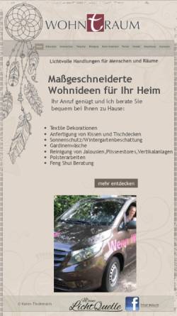 Vorschau der mobilen Webseite www.tiedemann-wohntraum.de, Karen Tiedemann