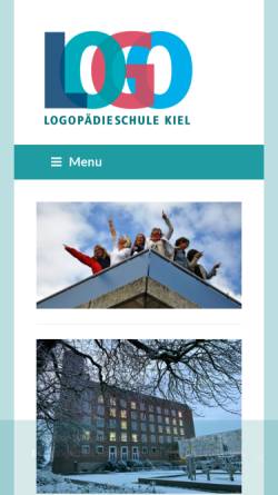 Vorschau der mobilen Webseite www.logopaedieschule-kiel.de, Schule für Logopädie in Kiel