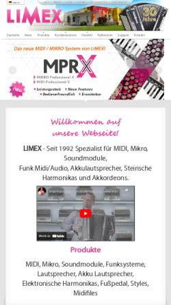Vorschau der mobilen Webseite www.limex.eu, Limex elektronische Geräte GmbH