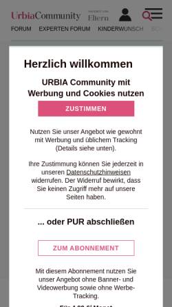Vorschau der mobilen Webseite www.urbia.de, Urbia: Vitamine und Nährstoffe