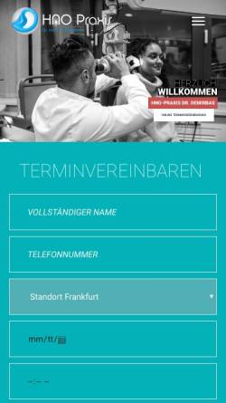 Vorschau der mobilen Webseite www.hno-demirbas.de, HNO-Praxis Dr. med. C. Hellweg und Ö. Demirbas