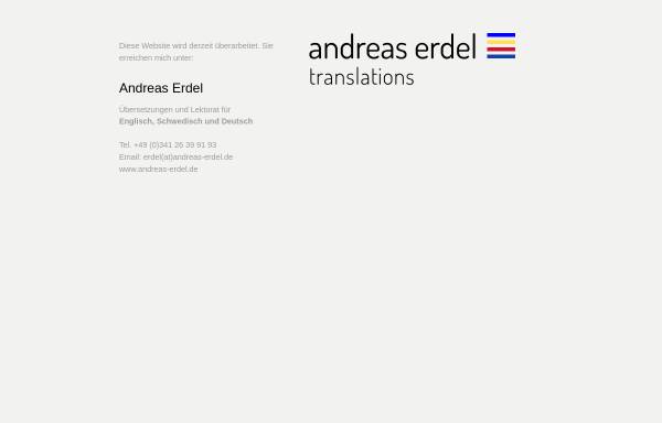 Vorschau von www.andreas-erdel.de, Dipl.-Übersetzer Andreas Erdel