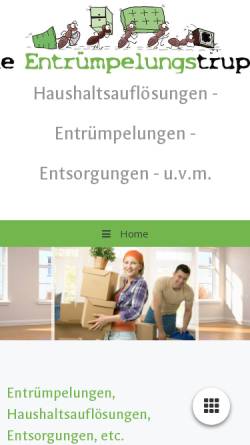Vorschau der mobilen Webseite www.entruempelungstruppe.de, Die Entrümpelungstruppe