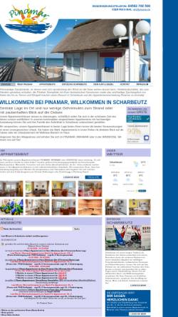 Vorschau der mobilen Webseite www.pinamar.de, Appartementvermietung Pinamar