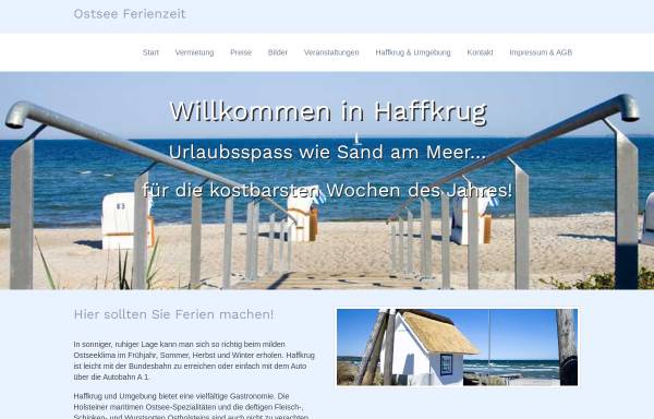 Vorschau von www.ostsee-ferienzeit.de, Ferienhausvermietung Beiderbeck