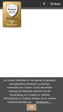 Vorschau der mobilen Webseite www.hotel-wennhof.de, Hotel Wennhof