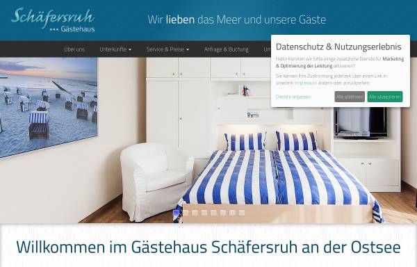Vorschau von www.schaefersruh.de, Gästehaus Schäfersruh