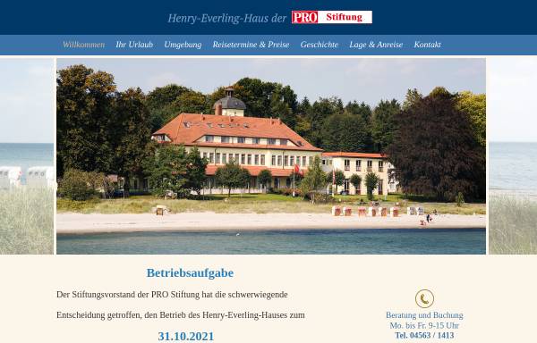 Vorschau von www.pro-haffkrug.de, PRO-Stiftung Henry-Everling-Haus