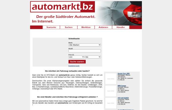 Vorschau von www.automarkt.bz, Automarkt.bz