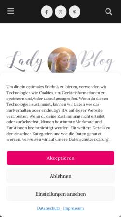 Vorschau der mobilen Webseite lady-blog.de, Lady-Blog
