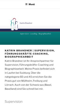 Vorschau der mobilen Webseite katrin-brandner.de, Praxis für Biographiearbeit, Berufsfindung und Coaching