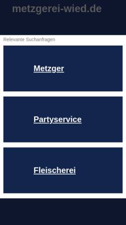 Vorschau der mobilen Webseite www.metzgerei-wied.de, Fritz Wied, Metzgerei und Partyservice