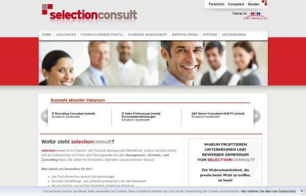 Vorschau von www.selectionconsult.de, Selectionconsult GmbH