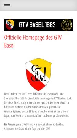 Vorschau der mobilen Webseite www.gtvbasel.ch, GTV Basel