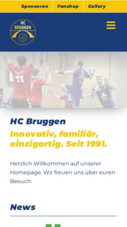 Vorschau der mobilen Webseite www.hcbruggen.ch, HC Bruggen
