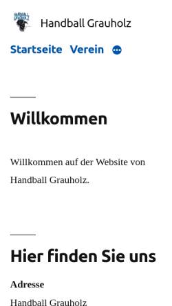Vorschau der mobilen Webseite www.grauholz.ch, Handball Grauholz