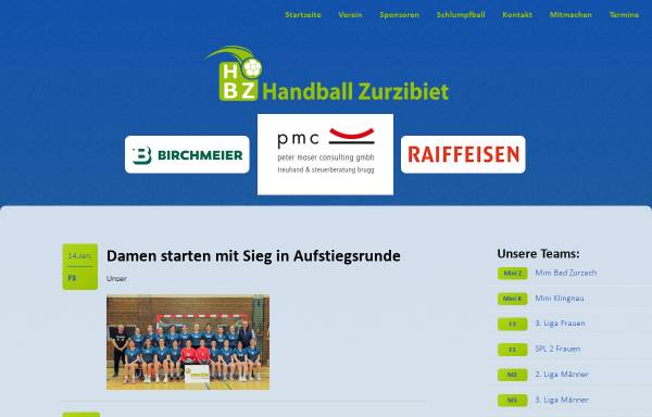 Vorschau von www.hbzurzibiet.ch, Handball Zurzibiet