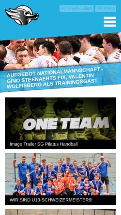 Vorschau der mobilen Webseite www.sgpilatus-handball.ch, SG Pilatus Handball