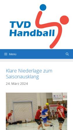 Vorschau der mobilen Webseite www.tvd-handball.ch, TV Dagmersellen Handball