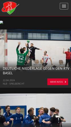 Vorschau der mobilen Webseite www.tvsteffisburghandball.ch, TV Steffisburg Handball