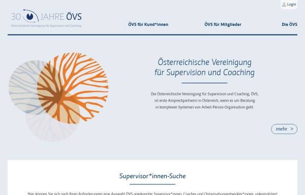 Vorschau von www.oevs.or.at, Oevs - Österreichischen Vereinigung für Supervision