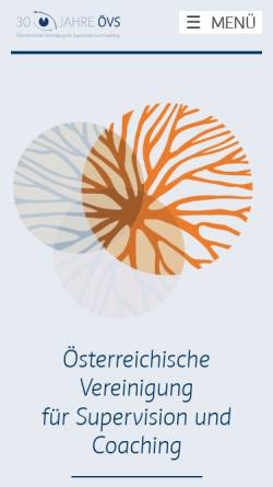 Vorschau der mobilen Webseite www.oevs.or.at, Oevs - Österreichischen Vereinigung für Supervision