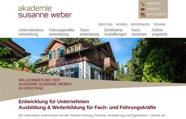 Vorschau von www.akademie-weber.de, Susanne Weber Kommunikationsmanagement