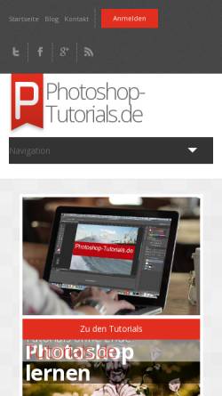 Vorschau der mobilen Webseite www.photoshop-tutorials.de, Photoshop Forum