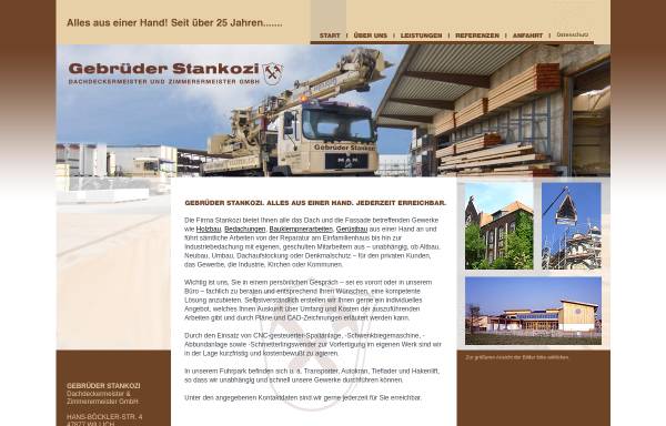 Vorschau von www.stankozi.de, Gebrüder Stankozi Dachdeckermeister und Zimmerermeister GmbH