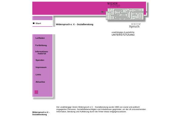 Vorschau von www.widerspruch-sozialberatung.de, Widerspruch e.V. - Sozialberatung