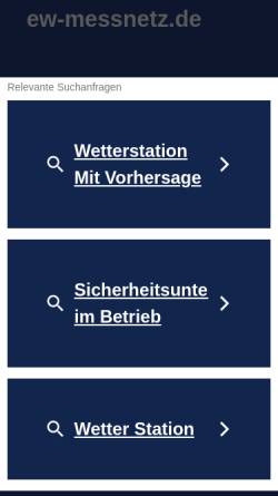Vorschau der mobilen Webseite www.ew-messnetz.de, EW-Messnetz -- Netz privater Wetterstationen