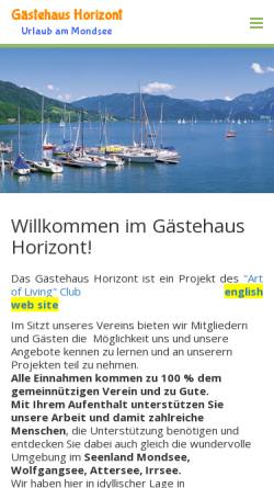 Vorschau der mobilen Webseite urlaub-am-mondsee.at, Gästehaus Horizont