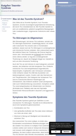Vorschau der mobilen Webseite www.tourette-syndrom.net, Ratgeber Tourette-Syndrom