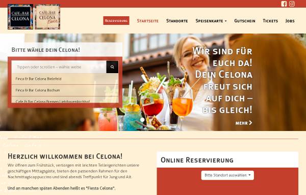 Vorschau von celona.de, Cafe & Bar Celona