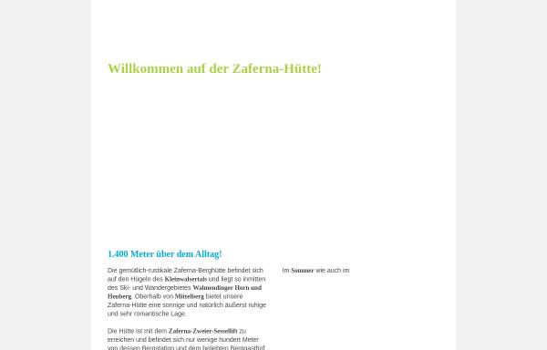 Vorschau von www.zaferna.de, Zaferna-Hütte