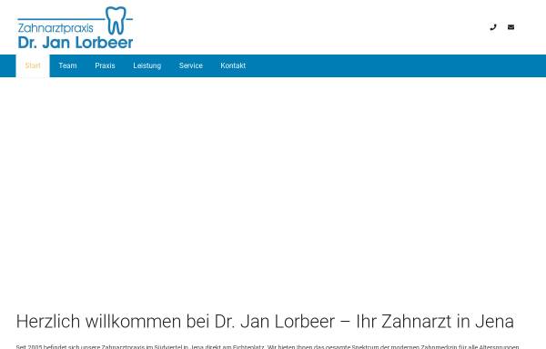 Vorschau von www.zahnarztpraxis-jena.de, Zahnarztpraxis Dr. Jan Lorbeer