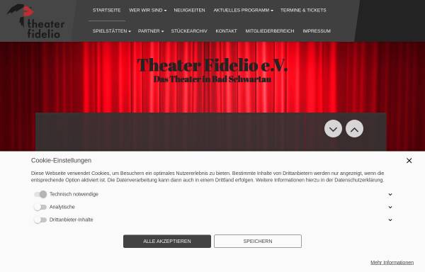 Vorschau von www.theater-fidelio.de, Theater Fidelio e. V.