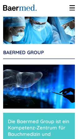 Vorschau der mobilen Webseite www.baermed.ch, Baermed Zentrum für Bauchchirurgie