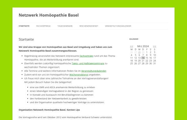 Vorschau von www.netzwerk-homoeopathie.ch, Netzwerk Homöopathie Basel