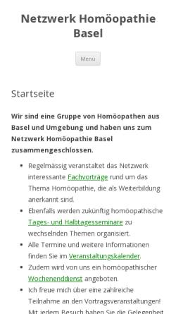 Vorschau der mobilen Webseite www.netzwerk-homoeopathie.ch, Netzwerk Homöopathie Basel