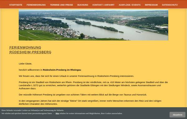 Vorschau von www.ferienwohnung-ruedesheim-rhein.de, Ferienwohnung in Rüdesheim-Presberg