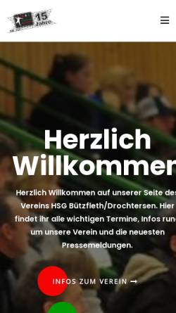 Vorschau der mobilen Webseite www.hsg-bue-dro.de, HSG Bützfleth / Drochtersen