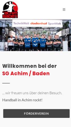 Vorschau der mobilen Webseite www.sg-achim-baden-handball.de, SG Achim / Baden Handball