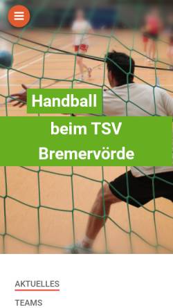 Vorschau der mobilen Webseite www.bremervoerde-handball.de, TSV Bremervörde Handball