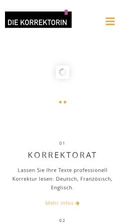 Vorschau der mobilen Webseite www.die-korrektorin.de, Dr. Birgit Gottschalk