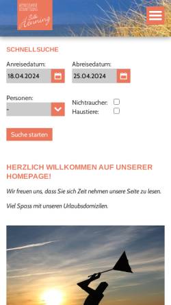 Vorschau der mobilen Webseite www.appartementvermittlung.de, Appartementvermittlung Henning