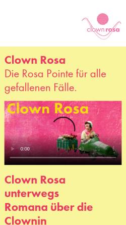 Vorschau der mobilen Webseite clownrosa.ch, Rosa